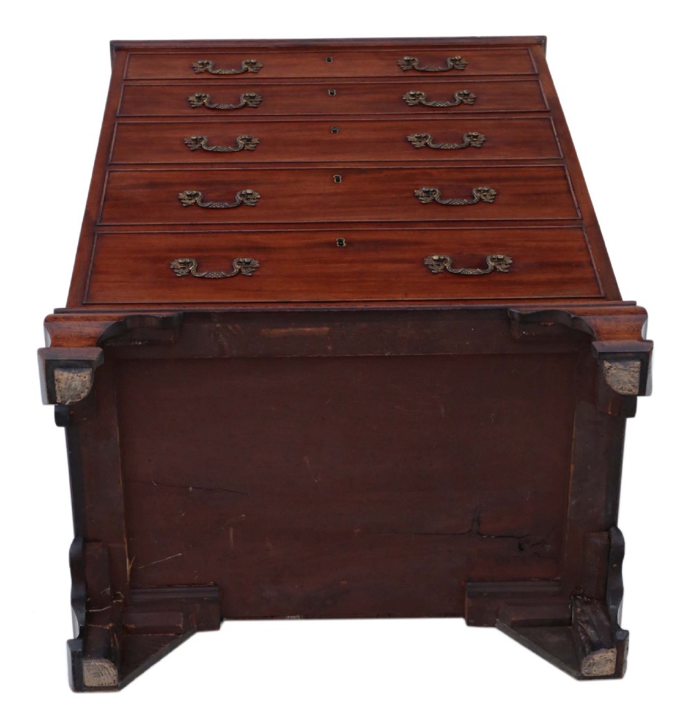 Georgian narrow mahogany chest of drawers View II