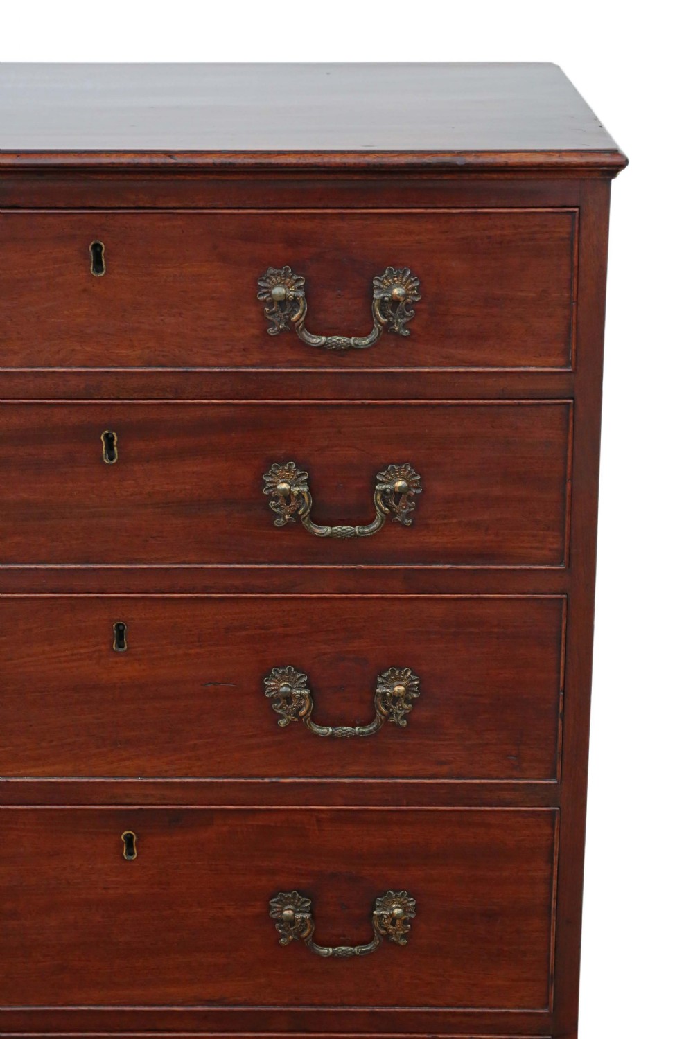 Georgian narrow mahogany chest of drawers View VIII