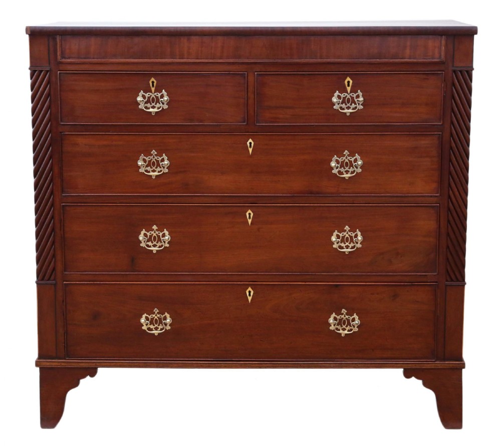 Georgian large mahogany chest of drawers View II