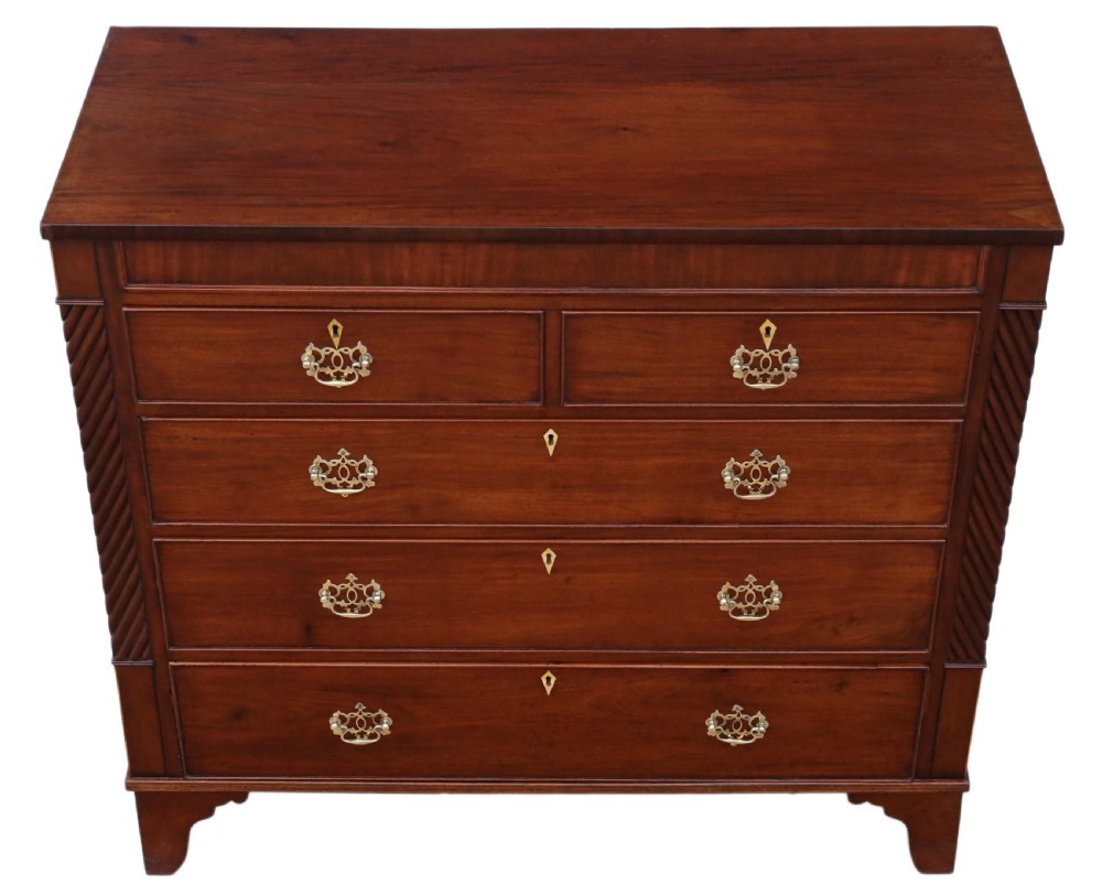 Georgian large mahogany chest of drawers View III