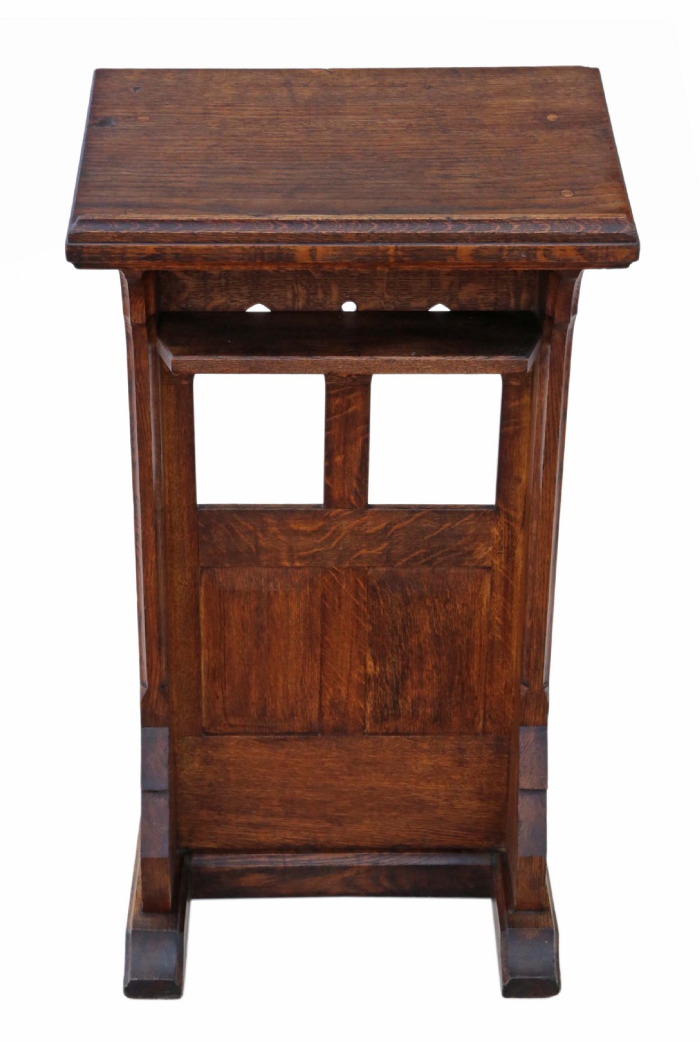 19th Century Gothic carved oak pedestal lectern 