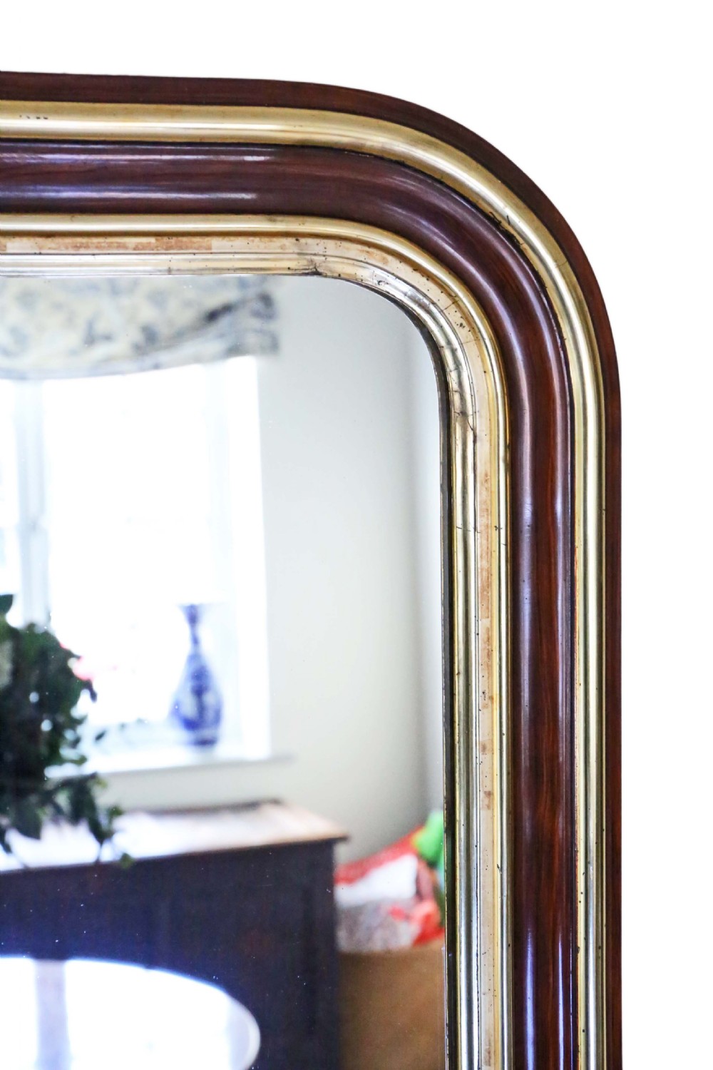 Gilt walnut full height wall floor mirror View II