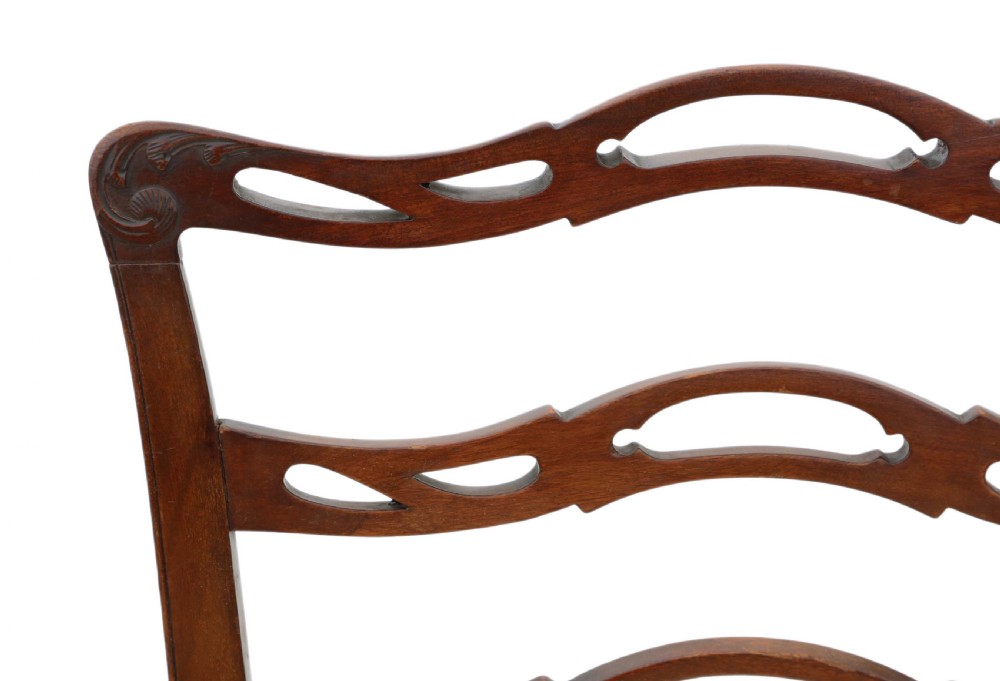 Set of 5 Georgian Revival C1900 mahogany dining chairs View VII