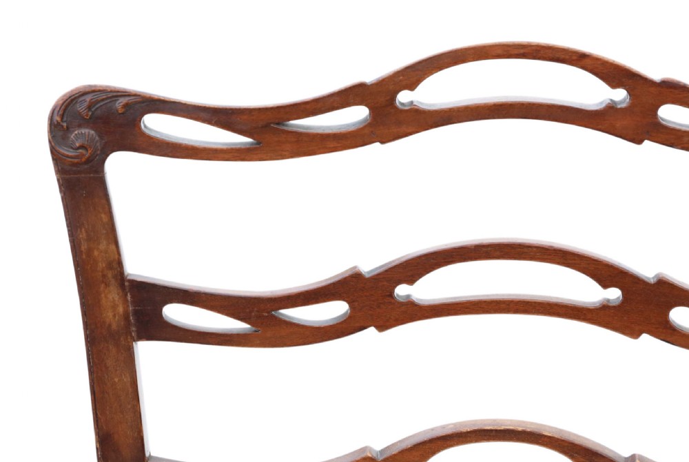 Georgian Revival C1900 mahogany elbow carver desk chair View IX