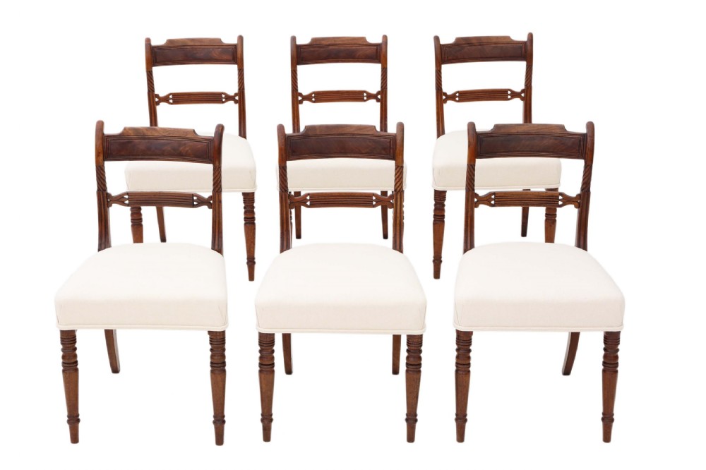 Set of 6 Georgian mahogany dining chairs