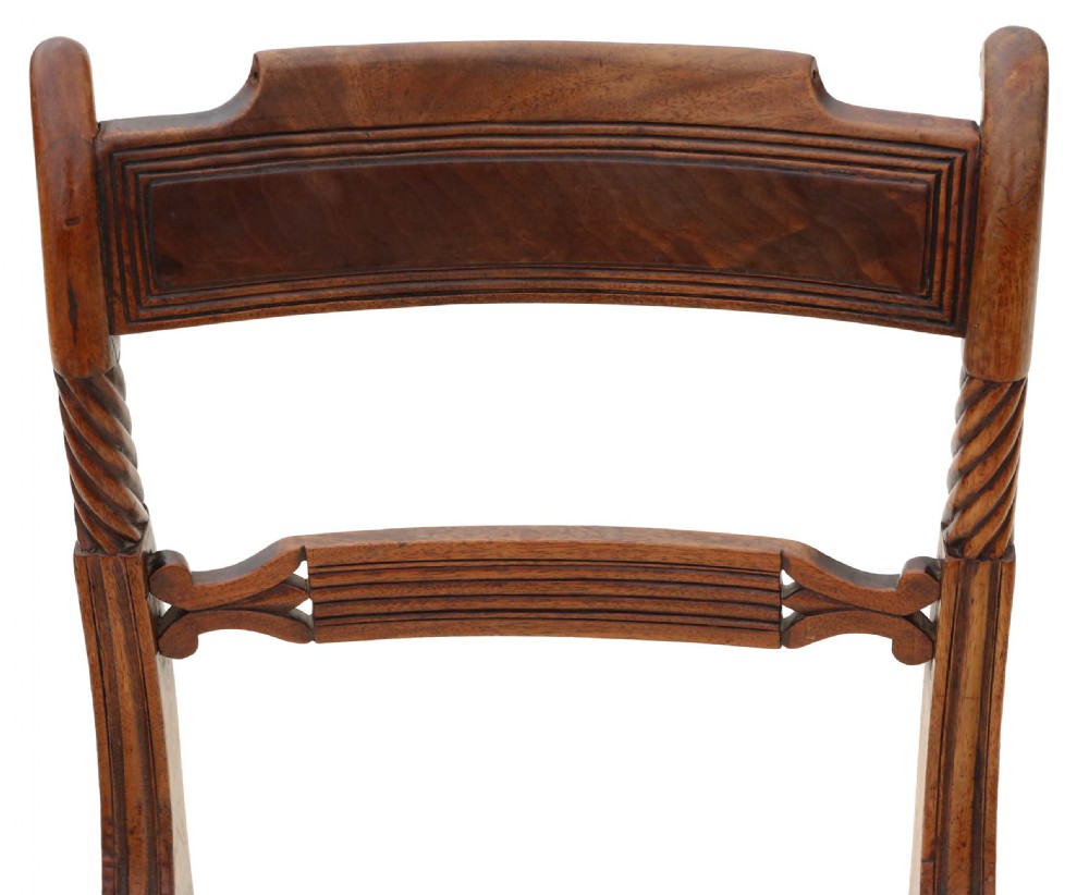 Set of 6 Georgian mahogany dining chairs View IV