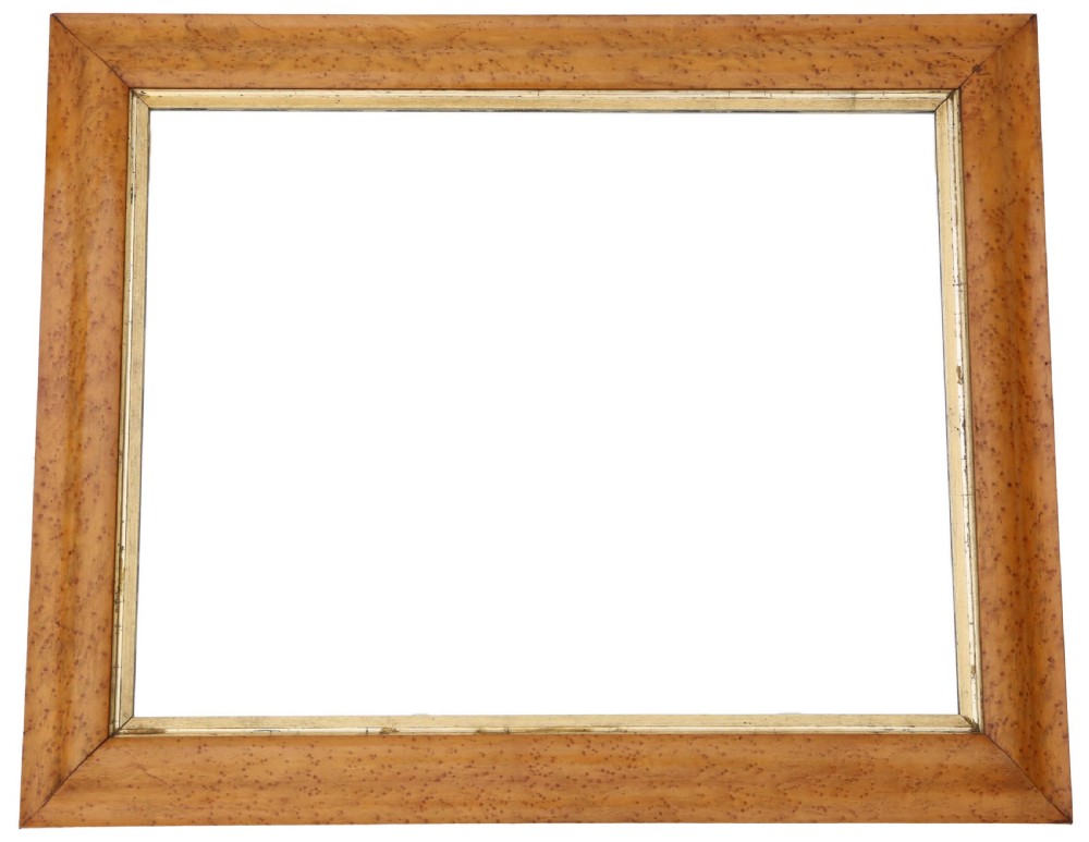 Victorian C1880 bird's eye maple overmantle or wall mirror 