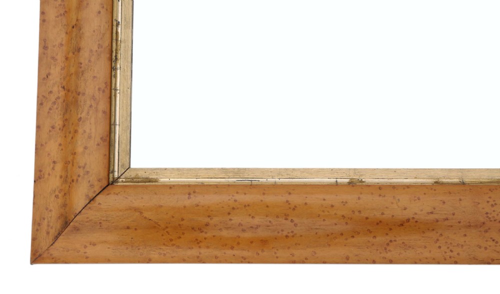 Victorian C1880 bird's eye maple overmantle or wall mirror  View III