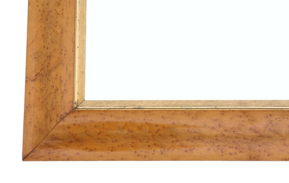 Victorian C1880 bird's eye maple overmantle or wall mirror  View IV