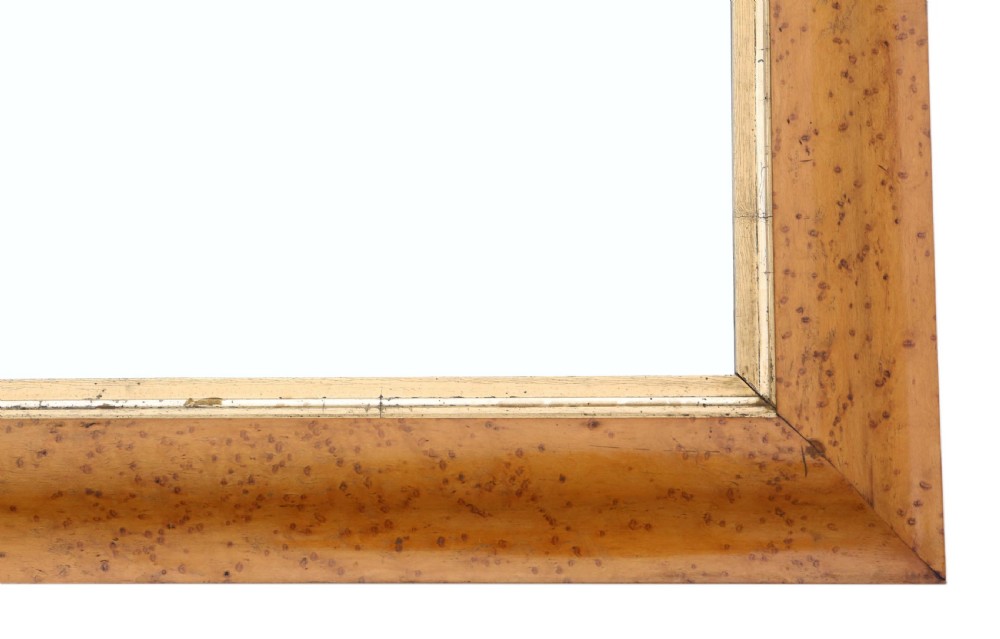 Victorian C1880 bird's eye maple overmantle or wall mirror  View V