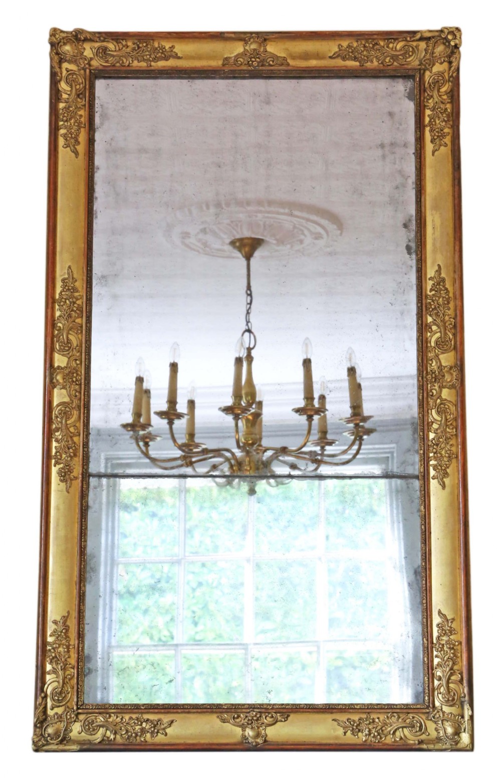 Georgian gilt overmantle wall mirror C1800