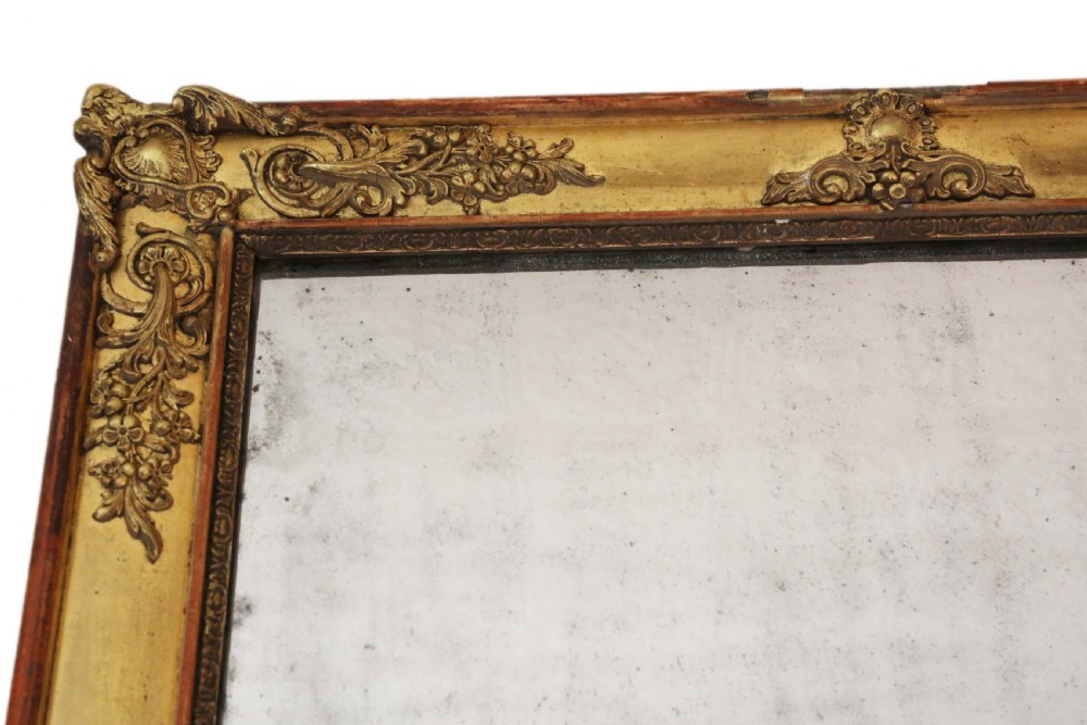 Georgian gilt overmantle wall mirror C1800 View IV