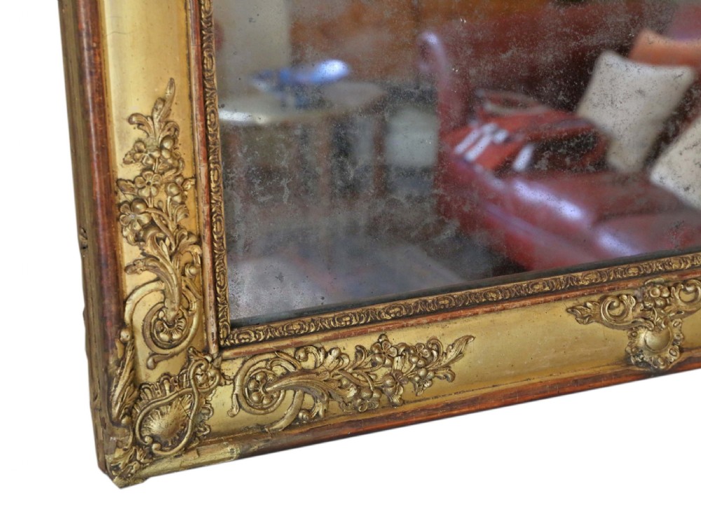 Georgian gilt overmantle wall mirror C1800 View VI