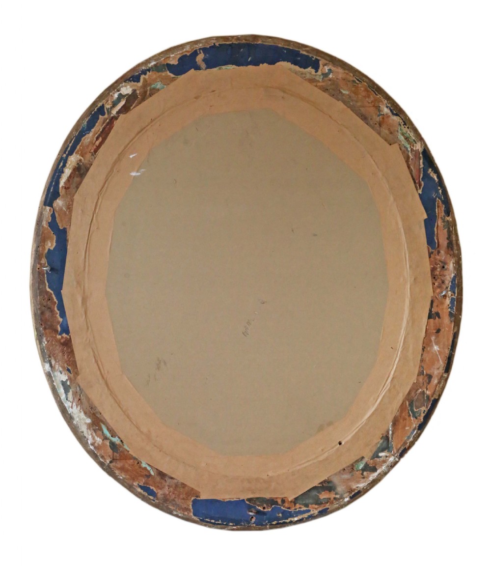 Oval gilt overmantle wall mirror 19th Century View VI