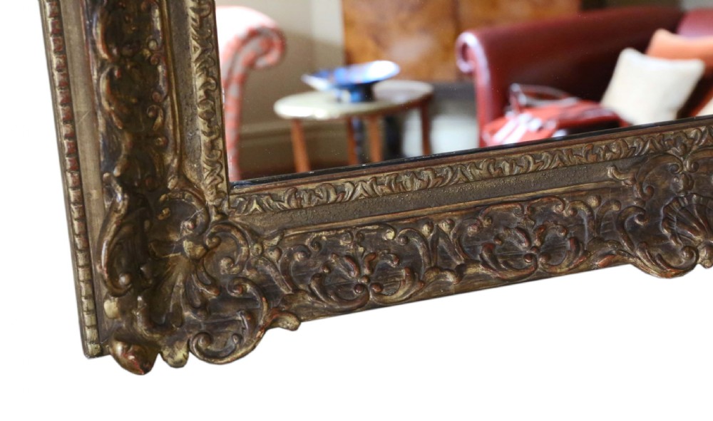 19th Century Louis XIV style gilt overmantle wall mirror View VI