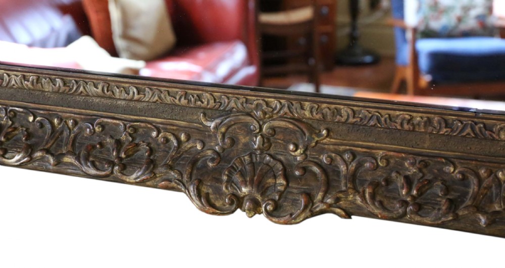 19th Century Louis XIV style gilt overmantle wall mirror View VII