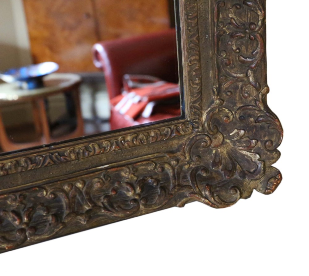 19th Century Louis XIV style gilt overmantle wall mirror View VIII