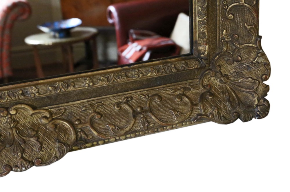 Gilt 19th Century Louis XIV style overmantle wall mirror View V