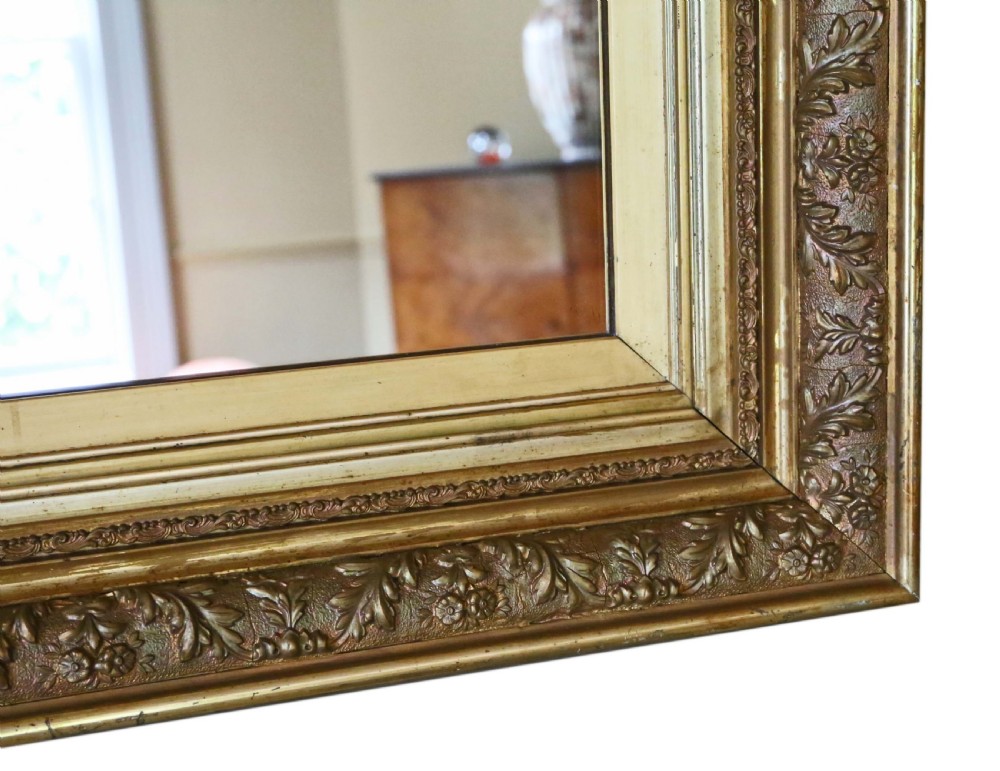 19th Century gilt overmantle / wall mirror View V