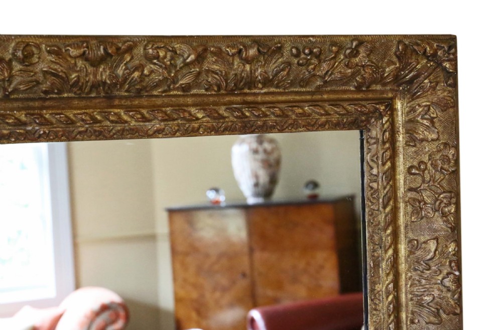 19th Century Louis XIV style gilt / overmantle wall mirror View II