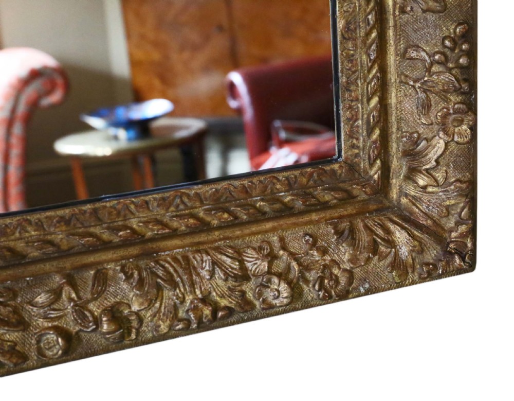 19th Century Louis XIV style gilt / overmantle wall mirror View III