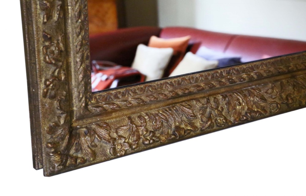 19th Century Louis XIV style gilt / overmantle wall mirror View V