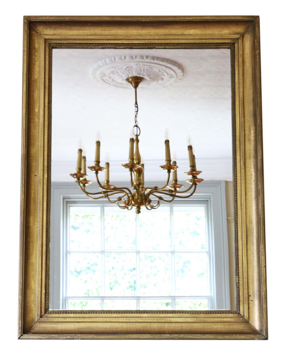 Gilt overmantle wall mirror 19th Century 