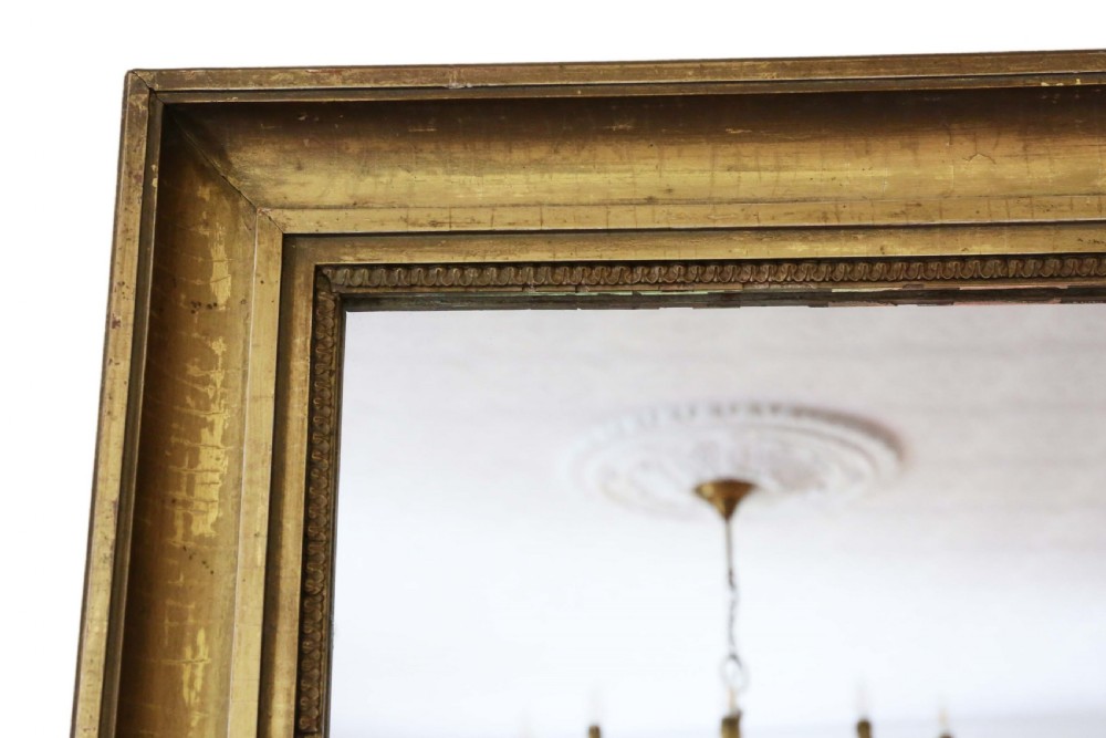 Gilt overmantle wall mirror 19th Century  View II