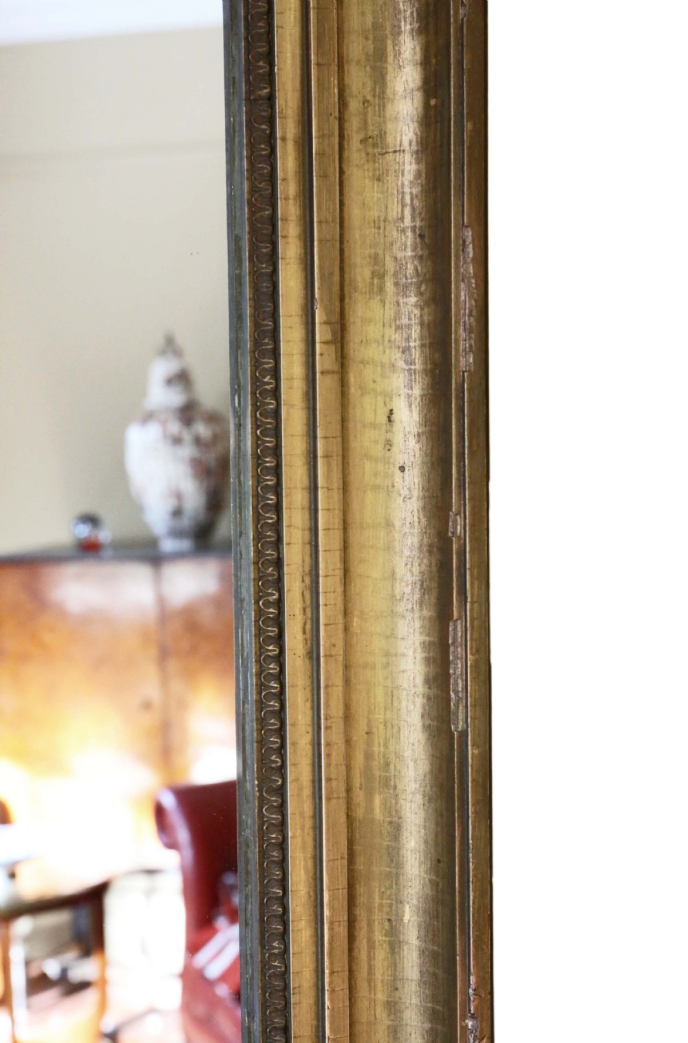 Gilt overmantle wall mirror 19th Century  View V