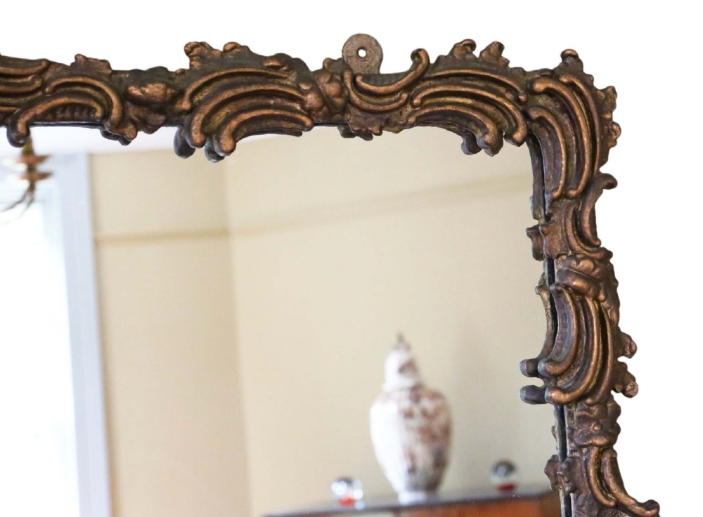 19TH CENTURY GILT OVERMANTLE WALL MIRROR View V