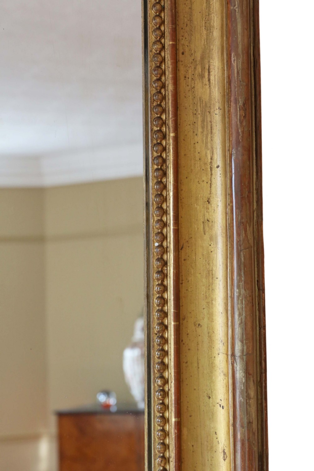 19TH CENTURY LARGE GILT OVERMANTLE OR WALL MIRROR View III