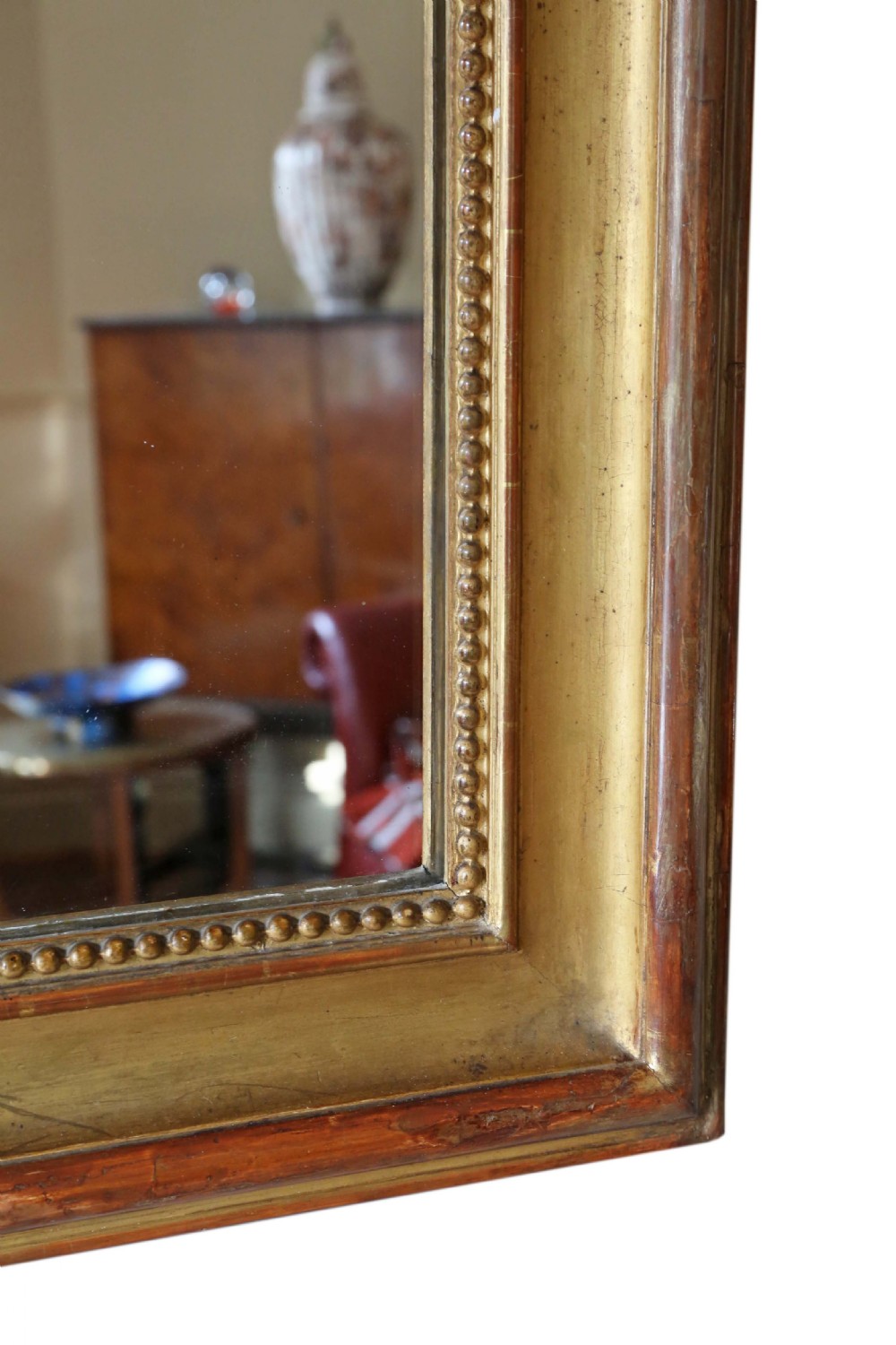 19TH CENTURY LARGE GILT OVERMANTLE OR WALL MIRROR View VII