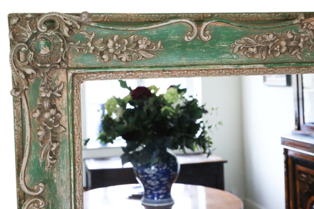 Floral large full height wall floor mirror 19th Century View IV