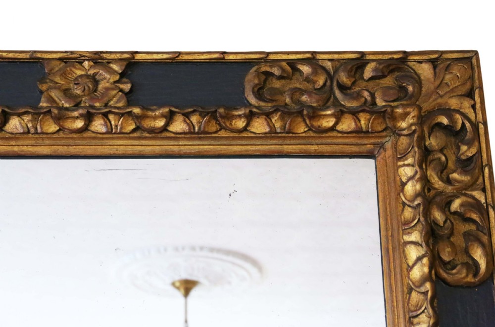 Large gilt and ebonised wall mirror early 20th Century View III