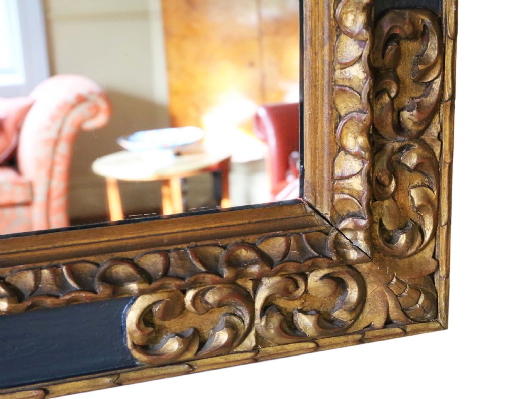 Large gilt and ebonised wall mirror early 20th Century View VII