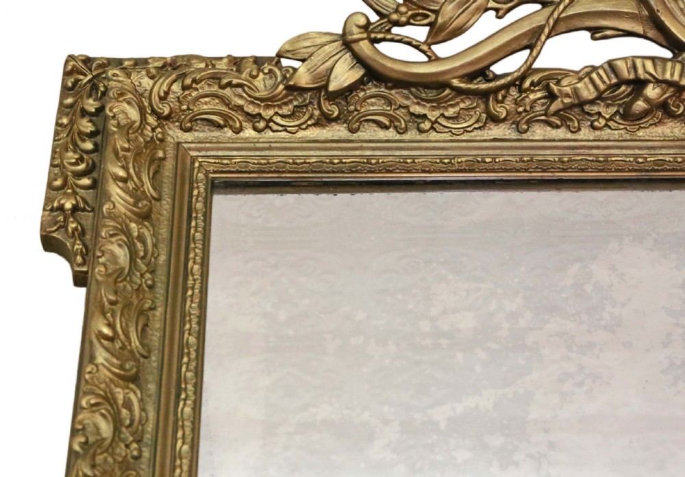 Large 19th Century French gilt overmantle or wall mirror View V