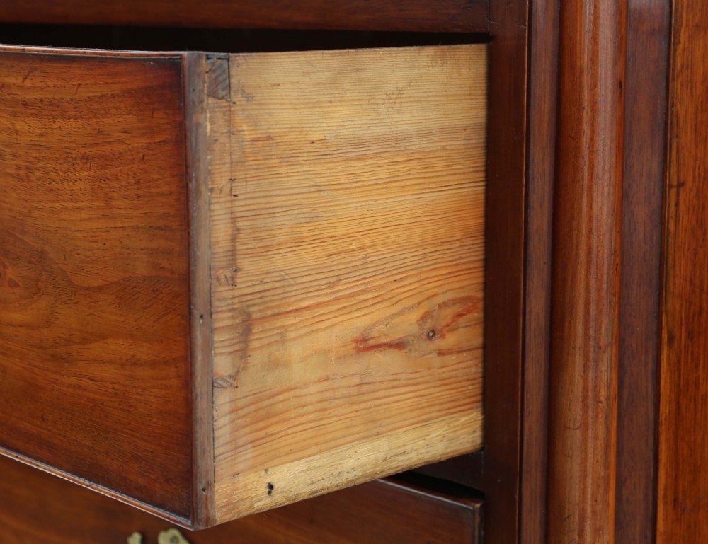 Antique fine quality Georgian mahogany tallboy chest on chest of drawers View V