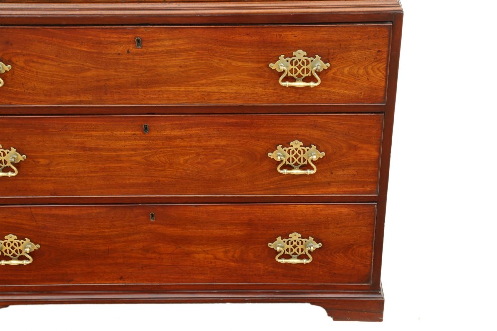 Antique fine quality Georgian mahogany tallboy chest on chest of drawers View VIII