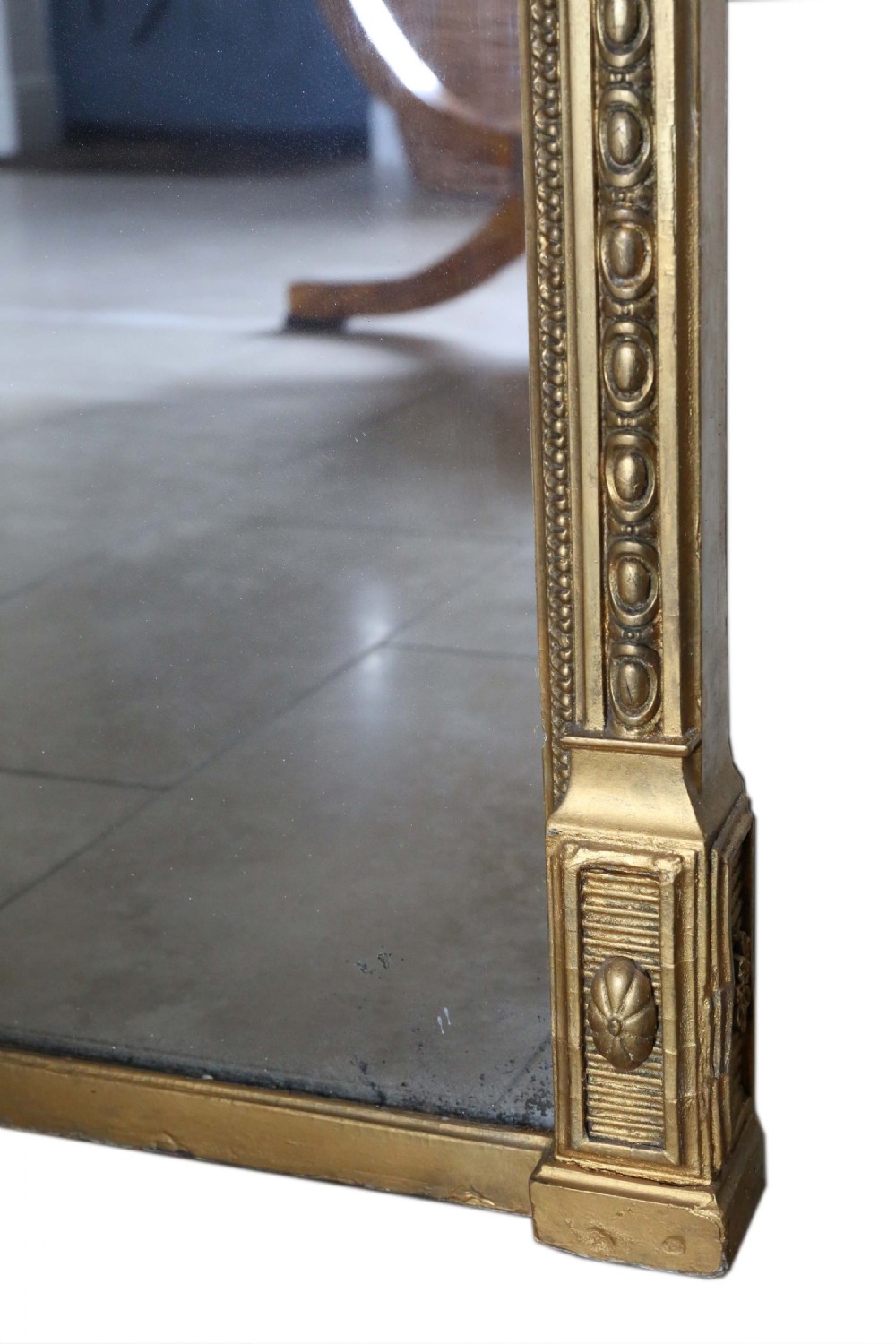 Antique very large quality gilt overmantle wall mirror 19th Century View VIII