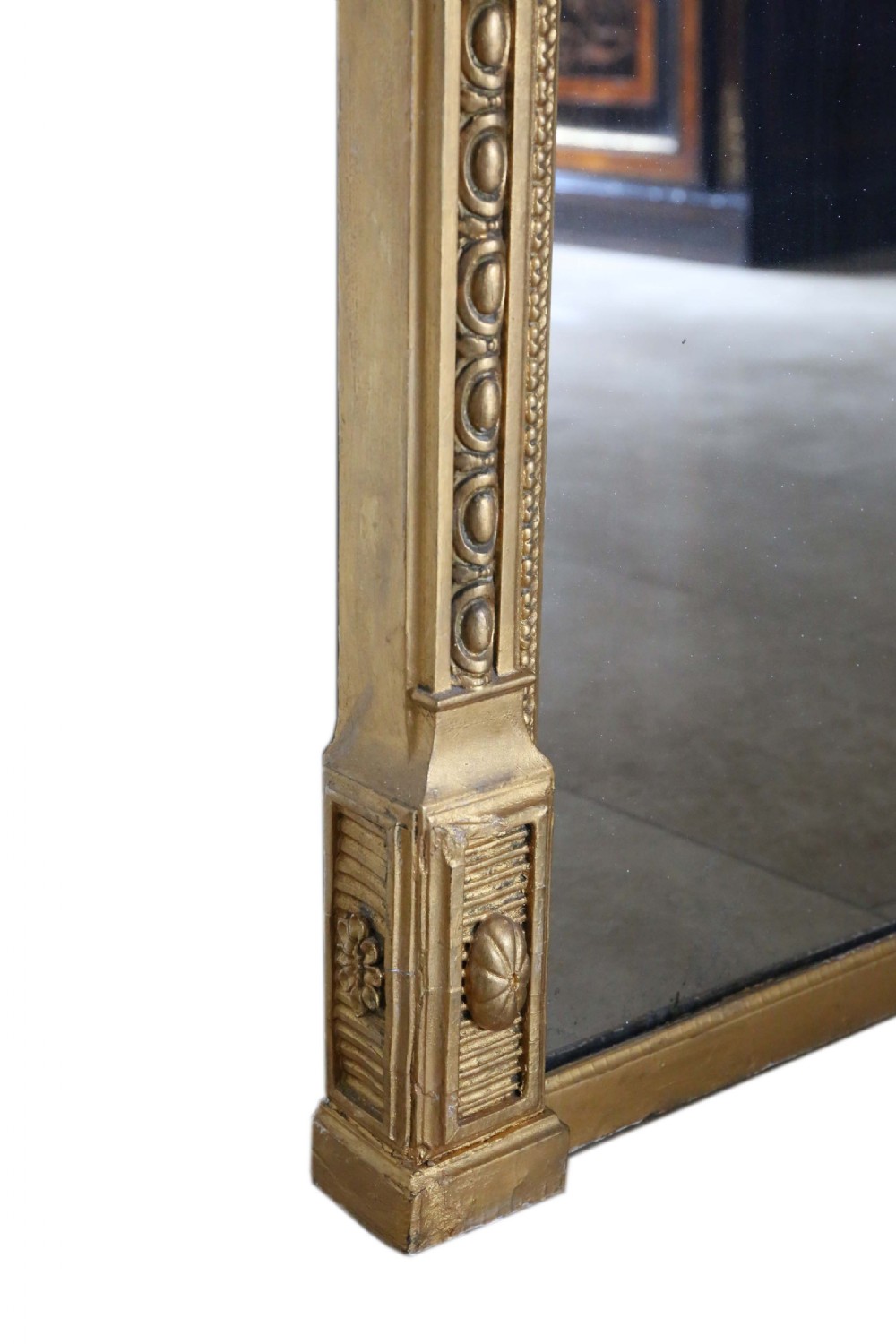 Antique very large quality gilt overmantle wall mirror 19th Century View IX