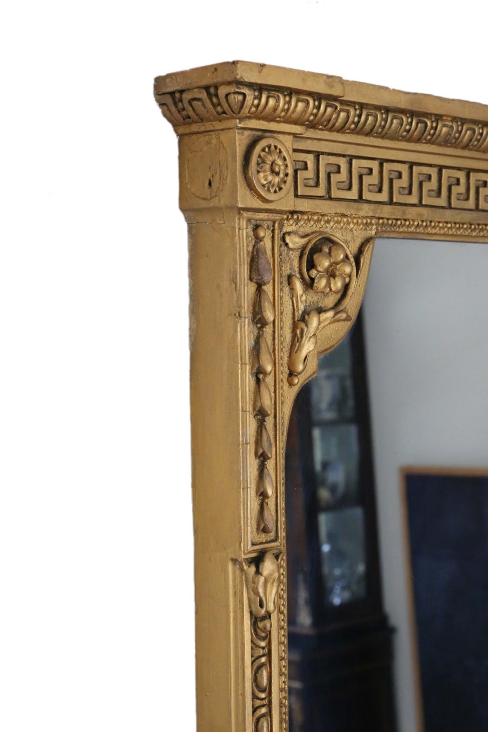 Antique very large quality gilt overmantle wall mirror 19th Century View XIII