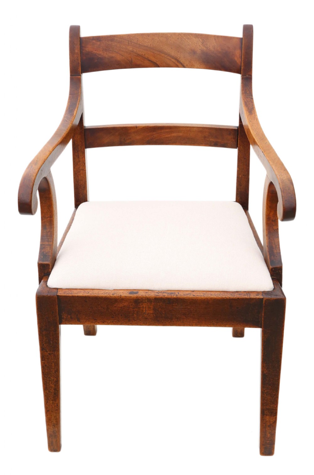 Georgian mahogany office elbow chair 
