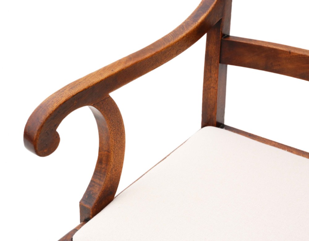 Georgian mahogany office elbow chair  View IV