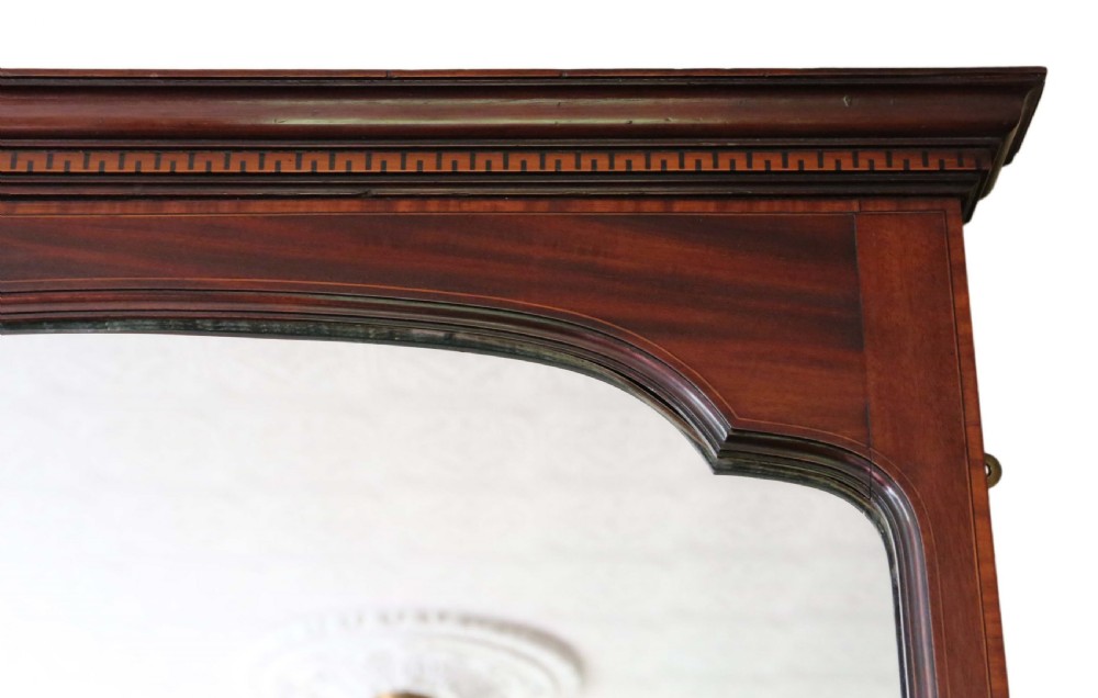 Edwardian inlaid mahogany wall mirror View IV