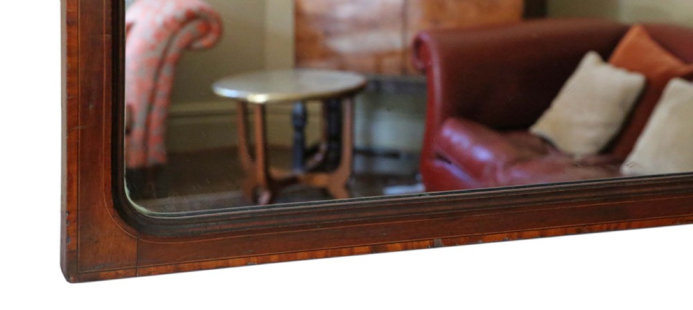 Edwardian inlaid mahogany wall mirror View V