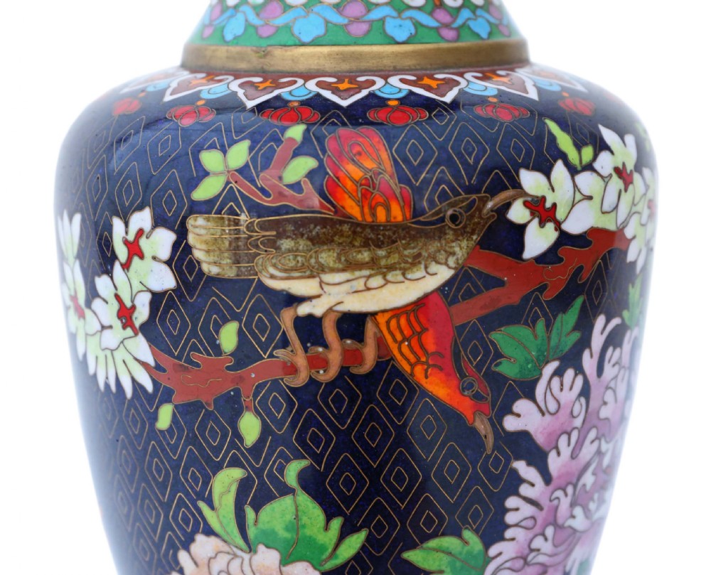 Large early-20th Century Oriental cloisonne vase View V