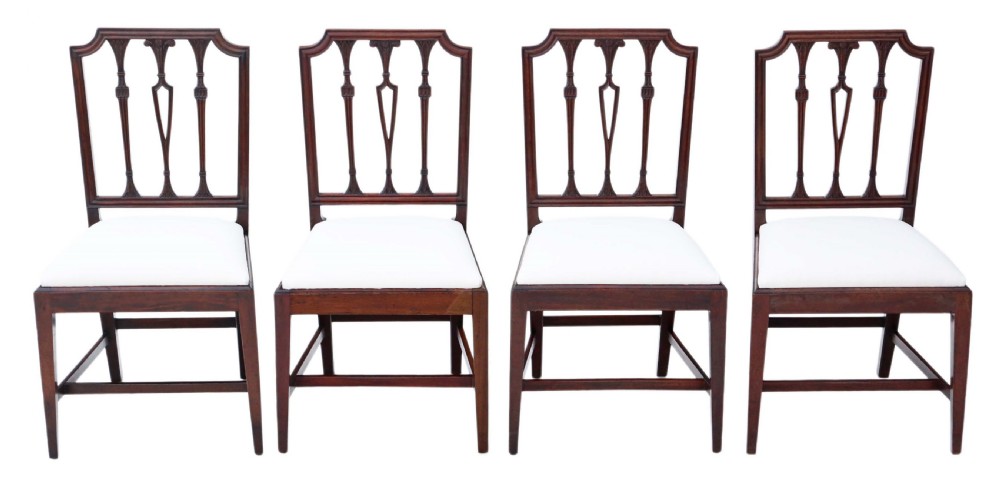 Set of 4 Georgian mahogany dining chairs