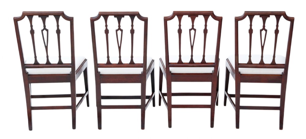 Set of 4 Georgian mahogany dining chairs View II