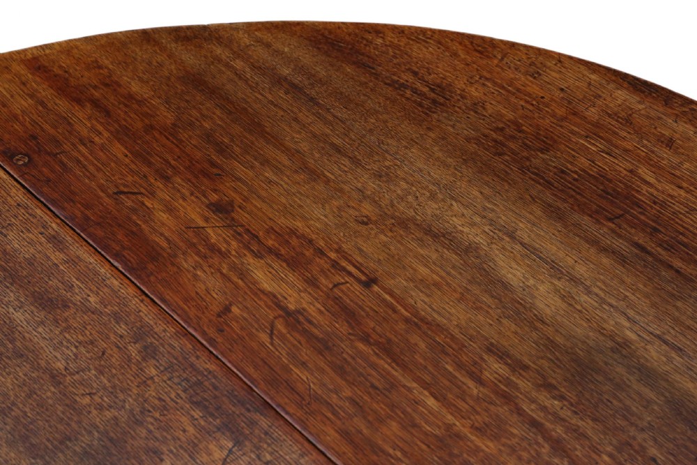 18th Century oak gate-leg drop leaf dining table View IV