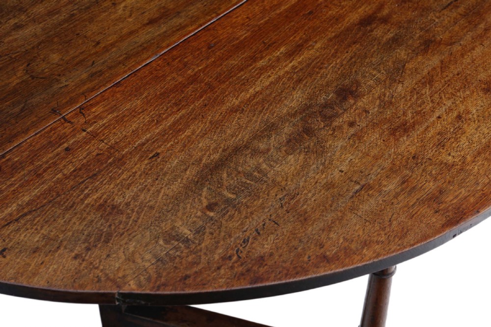 18th Century oak gate-leg drop leaf dining table View VI